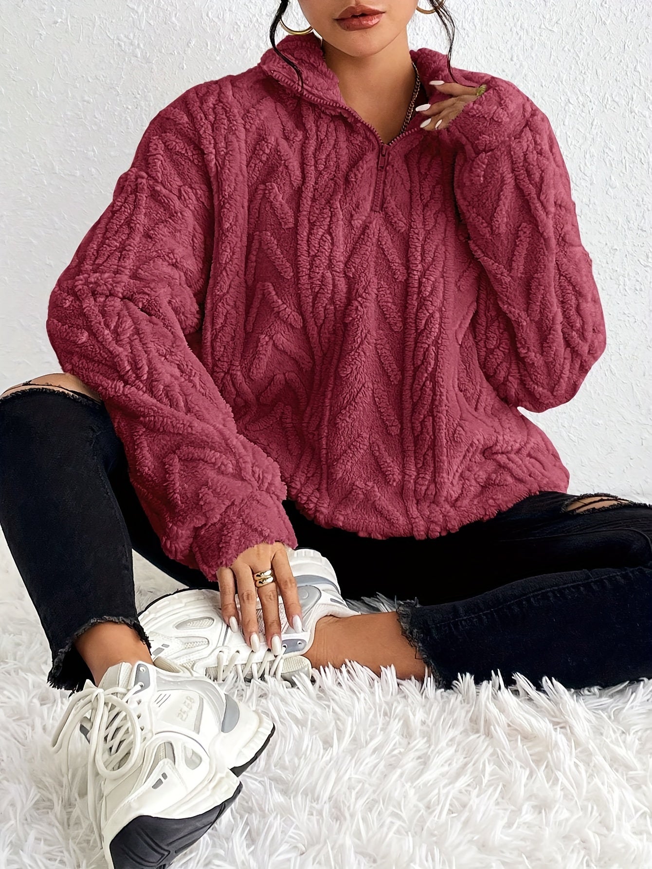 Millie - Knit Half Zip Jumper