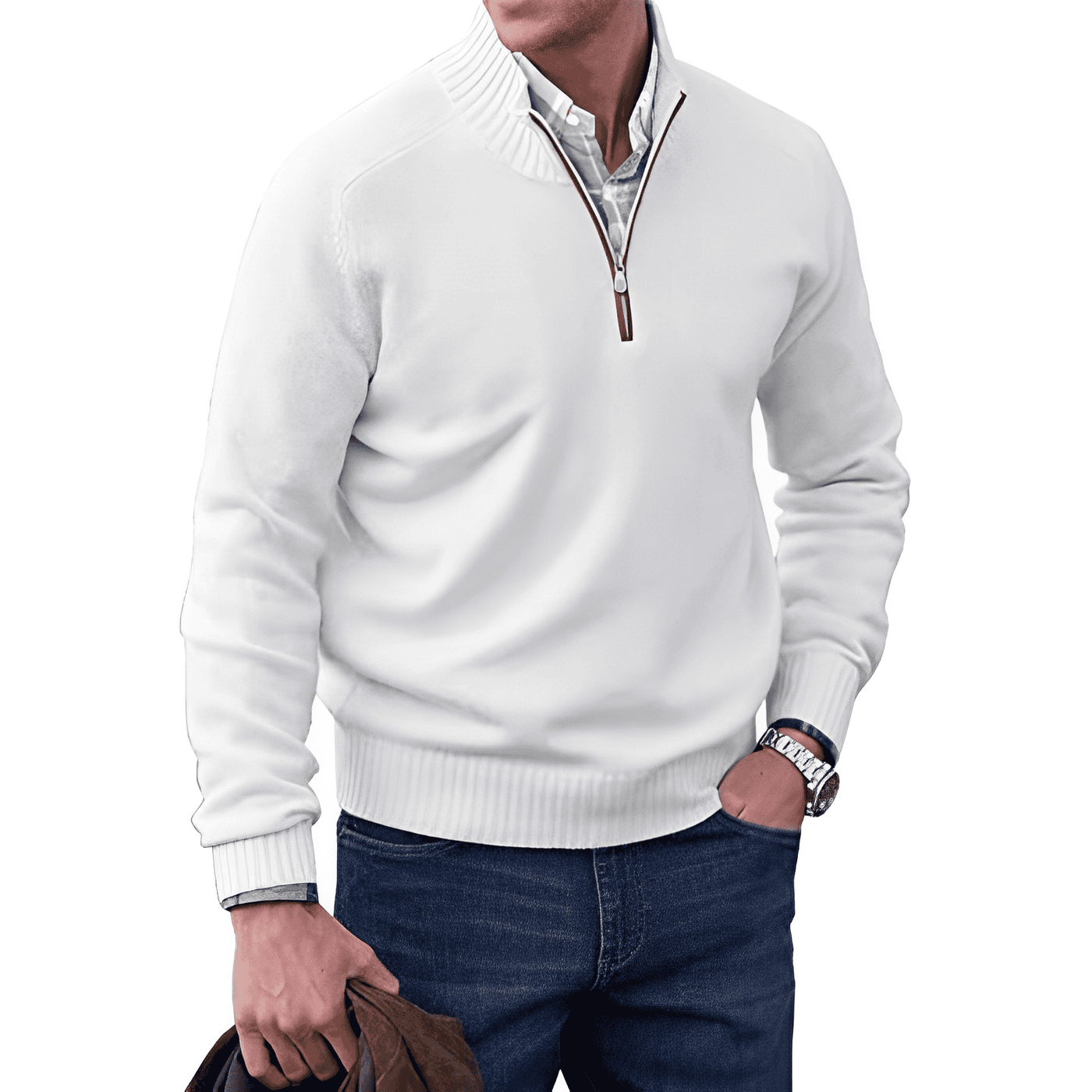 David | Elegant Zip Sweater