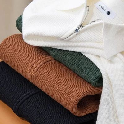 Richard | Knit half zip Polo Shirt