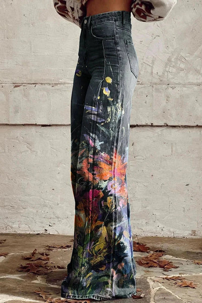 Flora | Pants with Floral Masterpiece