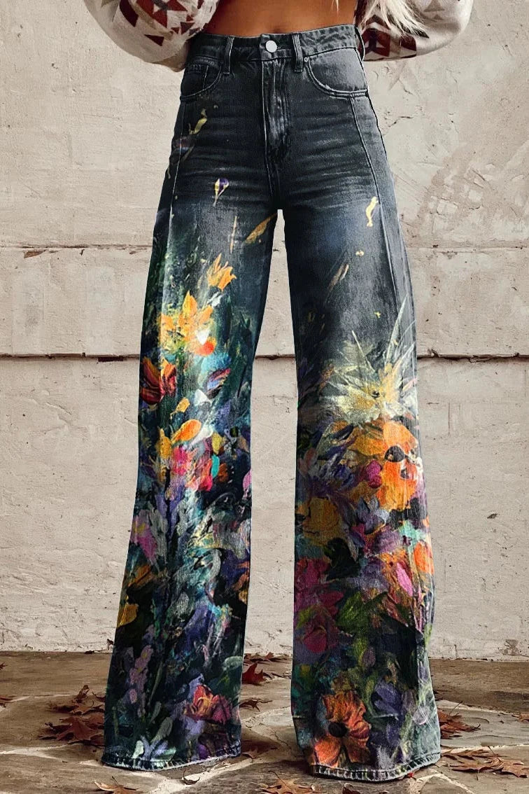 Flora | Pants with Floral Masterpiece