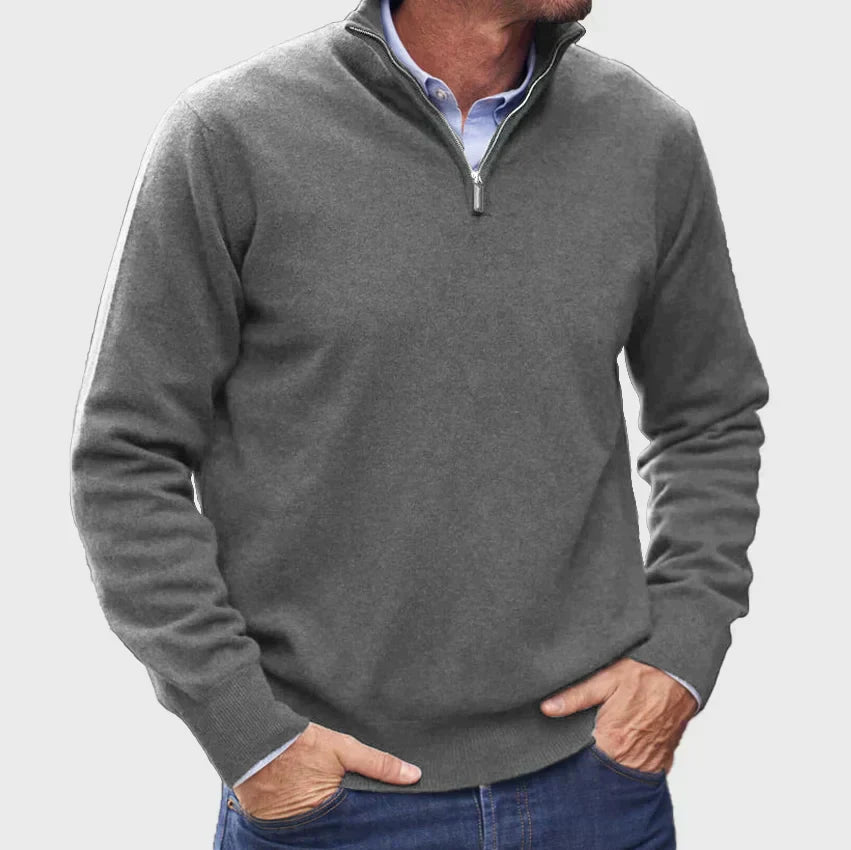 Raymon | Italian cashmere pullover for men with zipper