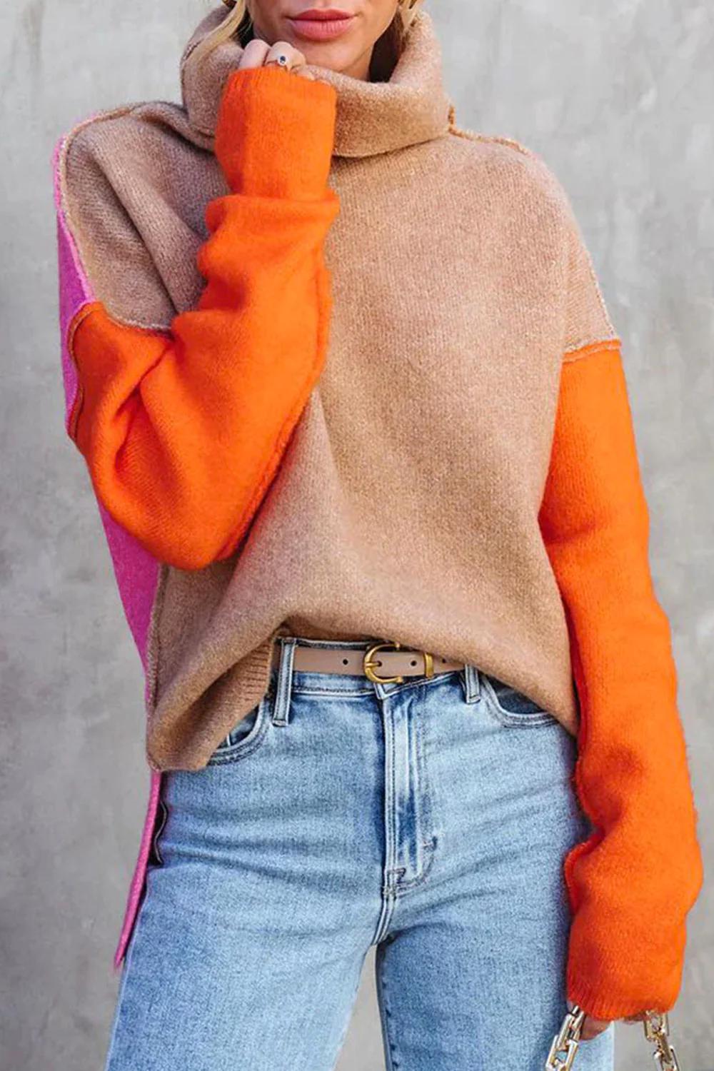 Jenny | Elegant Color Block Sweater