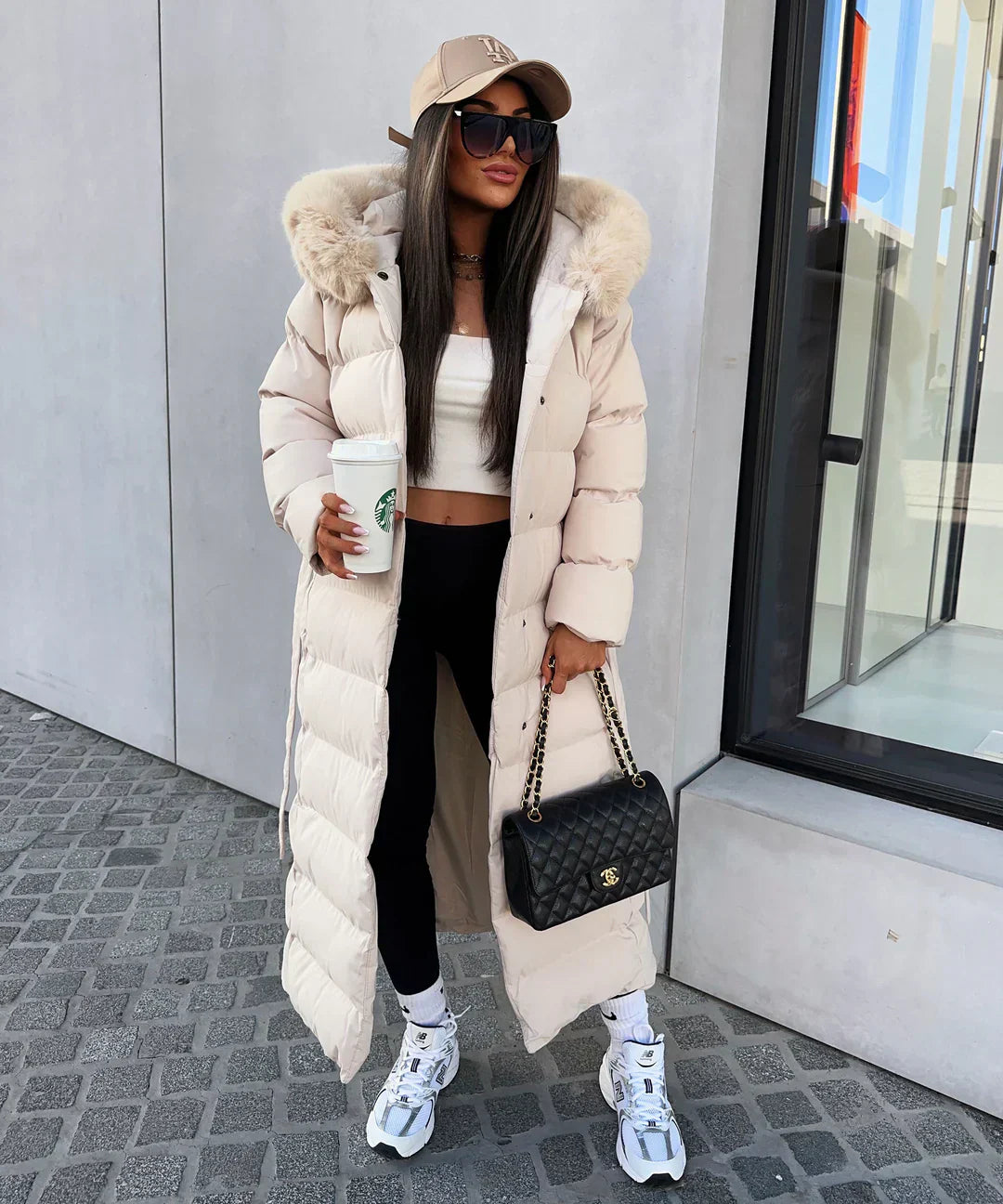 Alina | Maxi Winter Jacket with Fur Collar