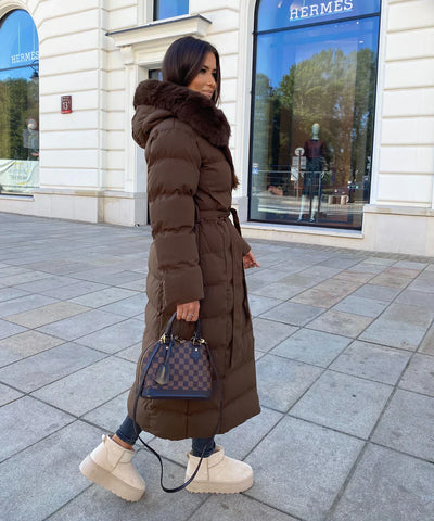 Alina | Maxi Winter Jacket with Fur Collar