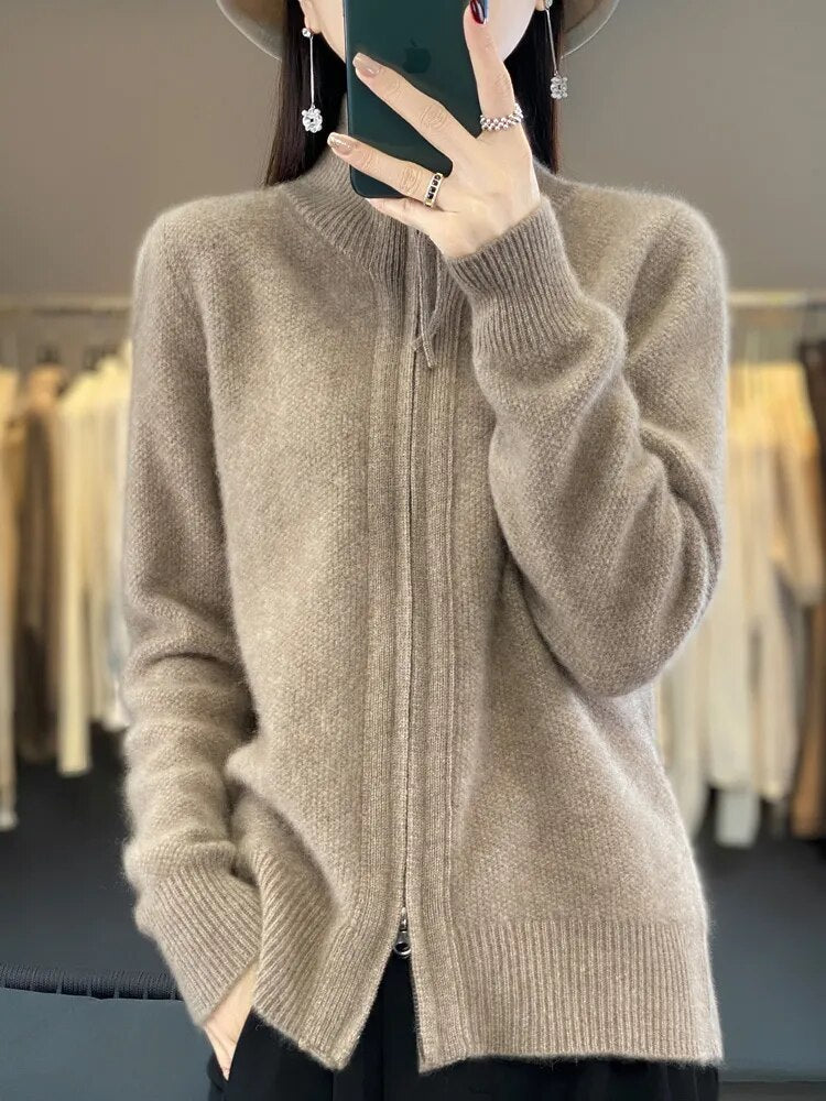 Amelia™ Cozy Zip-Up Cardigan